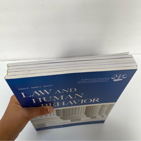 Lot of 5 Issues Law and Human Behavior Journal 2017 American Psychological APA - Picture 4 of 5